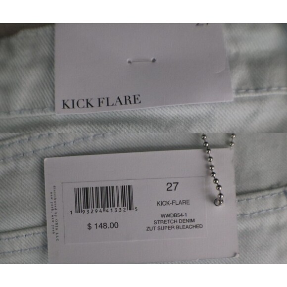 WeWoreWhat Size 27 Super Bleached Kick Flare Wide Leg High Rise Denim NEW Jeans - Picture 16 of 17